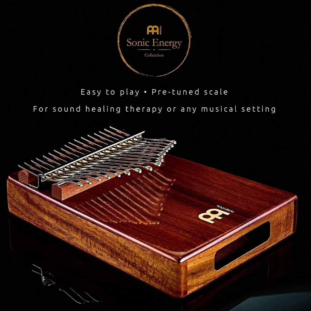 Wah-Wah Kalimba Thumb Piano, 17 Keys — Includes Tuning Hammer and Case — For Med
